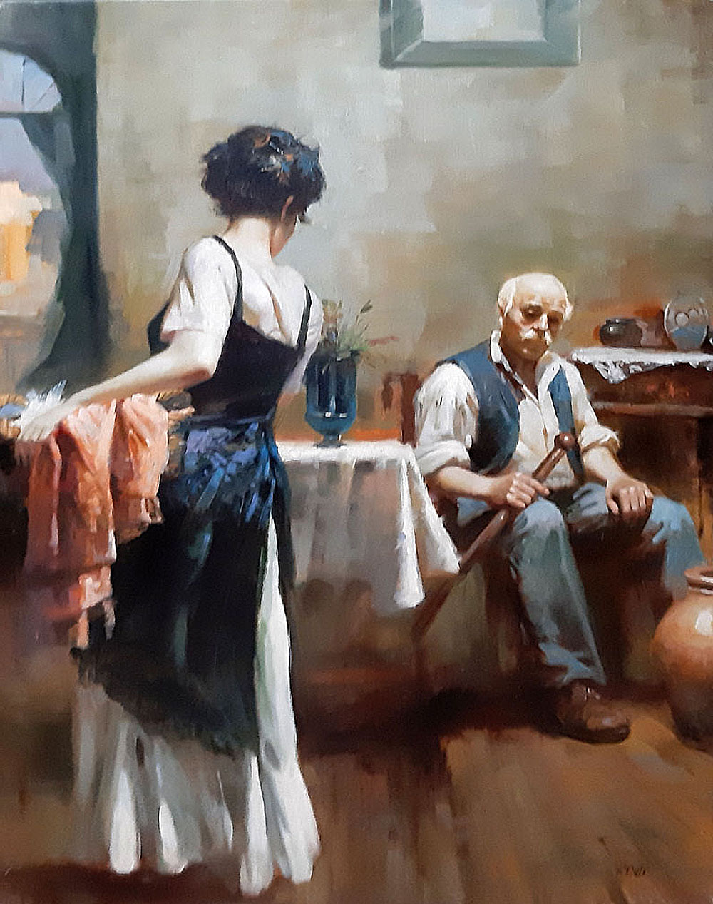 scène de vie /73cm x 100cm /2292-T3